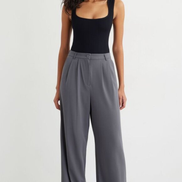 NWT Dynamite Black Ribbed Nylon Bodysuit - Size M - Picture 6 of 7